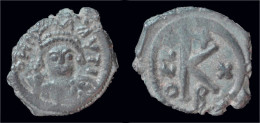 Maurice Tiberius Half  Follis - Bizantine