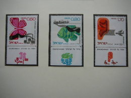 Israel 1975 MNH # Mi. 656/8 Butterflies Fishes. Ear. Schmetterling. Fisch. Ohr - Unused Stamps (without Tabs)