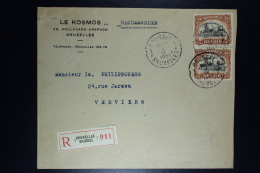 Belgium: Registered Cover  OPB Nr 2* 142 Brussels To Verviers 1921 - 1915-1920 Albert I