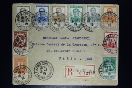 Belgium:  Registered Cover OBP Between 108 - 121  R Label Le Havre Special To Paris 1915 - 1912 Pellens