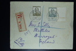 Belgium:  Registered Cover OBP  115 + 119  Le Havre Special To The UK 1915 - 1912 Pellens