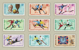 Hungary 1966. Soccer / Football World Cup, England Nice Set MNH (**) Michel: 2242-2250 / 7.50 EUR - 1966 – Angleterre