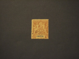 OBOCK - 1892 ALLEGORIA  30 C. - TIMBRATO/USED - Gebraucht