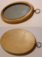 Superbe Miroir De Poche(courtoisie) En Bois. - Accessoires