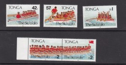 1991 Tonga Rowing Festival Complete Set Of 5 MNH - Tonga (1970-...)