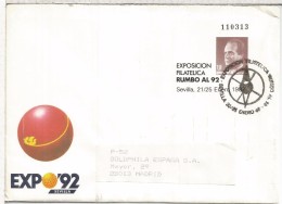 ENTERO POSTAL EXPO 92 SEVILLA MAT RUMBO AL 92 - 1992 – Sevilla (Spain)