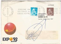 ENTERO POSTAL EXPO 92 SEVILLA MAT RUMBO AL 92 - 1992 – Siviglia (Spagna)