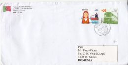 4667FM- VIANA DO CASTELLO HARBOUR, SHIP, BUSS, STAMPS ON COVER, 2013, PORTUGAL - Covers & Documents