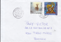 51521- CHRISTMAS, DEER, ST WILLIBRORD, STAMPS ON COVER, 2009, LUXEMBOURG - Cartas & Documentos
