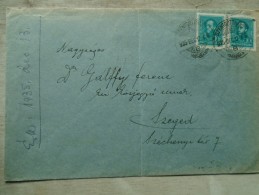 ZA421.21 Hungary  Cover Szentgotthárd  To Szeged  1935 - Lettres & Documents