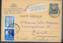 Romania, 1950, For Zurich - Covers & Documents