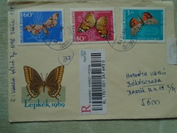 D141977 Hungary  Cover  Butterfly  Papillon  1969 - PU 2005 MPRT Kispest - Storia Postale