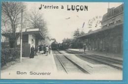 CPA - Chemin De Fer - Arrivée Du Train En Gare De LUCON 85 - Lucon