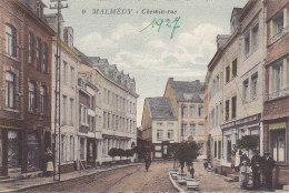 Malmedy - Chemin-rue (animation, Colorisée, Photo Belge Lumière) - Malmedy