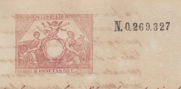 1879-PS-10 CUBA ESPAÑA SPAIN. 1879. ALFONSO XII REVENUE SEALLED PAPER. SELLO 8 - Postage Due