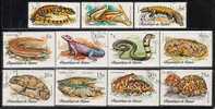 GUINEE \ 1977 - Serpents Et Reptiles - 11v Obl. - Serpientes