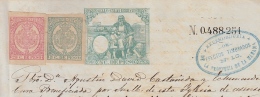 1888-PS-12 CUBA ESPAÑA SPAIN. 1888. ALFONSO XIII REVENUE SEALLED PAPER. SELLO 13 + TIMBRE MOVIL. - Portomarken