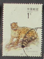 Cina 2001 Protected Animals Uncia - Used Stamps
