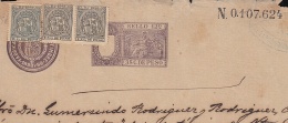 1898-PS-6 CUBA ESPAÑA SPAIN. 1898. ALFONSO XIII REVENUE SEALLED PAPER. SELLO 12 + TIMBRE MOVIL. - Strafport