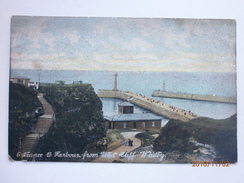 Postcard Entrance To Harbour From West Cliff Whitby North Yorkshire My Ref B1151 - Whitby