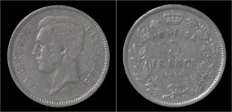 Belgium Albert I 5 Frank (1 Belga) 1931 FR-pos A - 5 Francs & 1 Belga