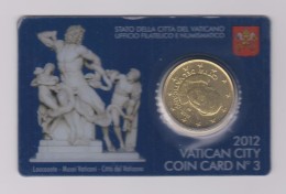 Coin Vatican City 2012 0.50 Euro UNC Coin Card Nr. 3 Pope Benedictus - Laocoonte - Vatikan