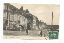Volet Photographique D´une Cp , 76 , DUCLAIR , Le Quai , Voyagée 1911 , Attelage , Cheval - Duclair