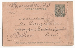 MONACO - 1892 - CARTE-LETTRE ENTIER De MONTE-CARLO Pour La RUSSIE Avec REACHEMINEMENT - DESTINATION RARE ! - Postwaardestukken