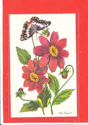 PAPILLON Cpa Dahlia Grand Mars Illustrée Par Calvet Rogniat - Papillons
