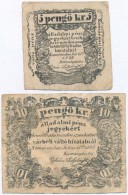 Komárom 1849. 5kr 3mm-es BetÅ±k + 10kr 3mm-es BetÅ±k T:III / Hungary / Komárom 1849. 5 Kreuzer 3mm... - Zonder Classificatie