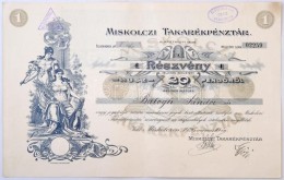 Miskolc 1926. 'Miskolci Takarékpénztár' Névre Szóló... - Sin Clasificación