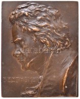 Ausztria ~1910. 'Beethoven' Br Plakett Kitámasztóval. Szign.: Franz Stiasny (126,57g/65x53mm) T:2 /... - Sin Clasificación