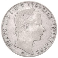1861B 1Fl Ag 'Ferenc József' (12,26g) T:2,2- R! / 
Austrian Empire 1861B 1 Florin Ag 'Franz Joseph' (12,26g)... - Unclassified