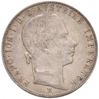 1859B 1Fl Ag 'Ferenc József' (12,35g) T:1-,2 / Hungary 1859B 1 Florin Ag 'Franz Joseph' (12,35g)... - Unclassified