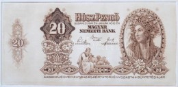 1941. 20P Bankjegy + Barna Egyképes Rézkarcnyomat + Eredeti Negatívról... - Zonder Classificatie