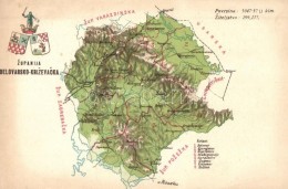 ** T2/T3 Belovár-KÅ‘rös Vármegye Térképe / Zupanija Belovarsko-Krizevacka / Map Of... - Non Classés