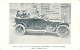 ** T2 Benz Automobil; Utasok: Hajó Sándor, Faludi Miklós, és HegedÅ±s Gyula SofÅ‘r,... - Non Classés