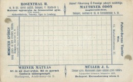 ** T2 Hirdetményes LevelezÅ‘lap; Rosenthal H. Katonai Egyenruha és Felszerelés Gyár,... - Sin Clasificación