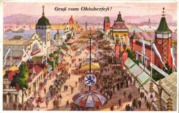 * T2/T3 Gruss Vom Oktoberfest! / Octoberfest Advertisement Card. Emil Köhn Kunstverlag 130.  (EK) - Zonder Classificatie