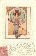 T2/T3 Art Nouveau Postcard, Unknown Publisher S: Basch Árpád (EK) - Non Classés