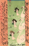 T2 Asian Style Art Nouveau Art Postcard. Edit. E. Storch S: Raphael Kirchner - Sin Clasificación