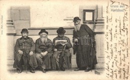 T2/T3 Gruss Aus Karlsbad / Czech Jewish Men In Karlovy Vary, Judaica. Leop. Weil (EK) - Sin Clasificación