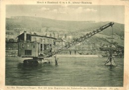 ** T2/T3 0,5 Cbm Dampf-Greifbagger Mod. III Beim Regulieren Des Nahelaufes Im Flussbette Fahrend; Menck &... - Non Classés