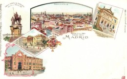 ** T1/T2 Madrid, Geographische Postkarte V. Wilhelm Knorr No. 150. Art Nouveau Litho - Zonder Classificatie