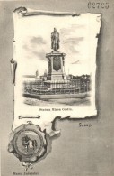 * T2 Iasi, Jassy, Jászvásár; Statuia Miron Costin, Marca Judetului / Statue, Stamp - Unclassified