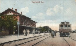 T2 Caracal, Gara / Railway Station, Train + K.u.K. Feldgendarmerie Bezirkskommando 2. Stamp - Non Classés