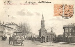 T2 Saint Petersburg, Lutheran Church, Street View With Automobile, TCV Card - Zonder Classificatie