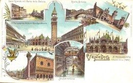 ** T2 Venice, Venezia, Venedig; Geographische Postkarte V. Wilhelm Knorr No. 123. Floral Litho - Zonder Classificatie