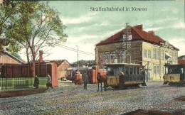 * T3 Kaunas, Kowno; Strassenbahnhof / Tram Railway Station, Omnibus. A. Ratz Nr. 218. (EB) - Zonder Classificatie