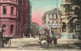 * T2 Shanghai, To Take A View Of The France Town At English Town / Street View With Rickshaw And Tram, Shop Of... - Unclassified